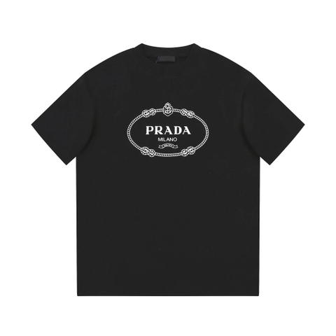 ÁO PRADA print cotton jersey T-shirt