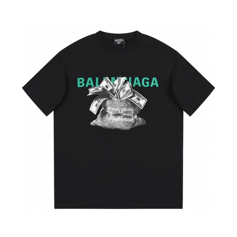 ÁO BALENCIAGA print cotton jersey T-shirt