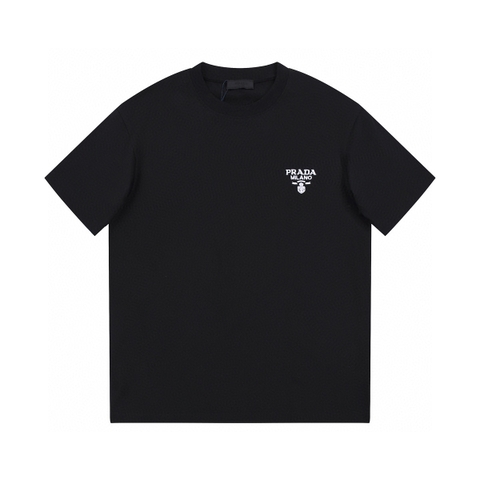 ÁO PRADA print cotton jersey T-shirt