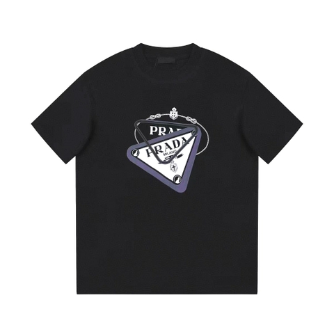 ÁO PRADA print cotton jersey T-shirt
