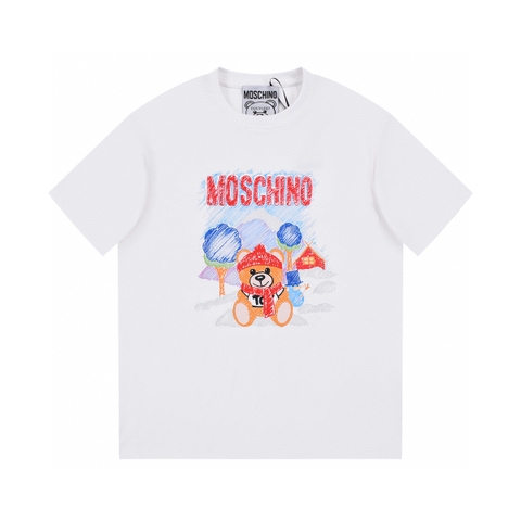 ÁO MOSCHINO print cotton jersey T-shirt