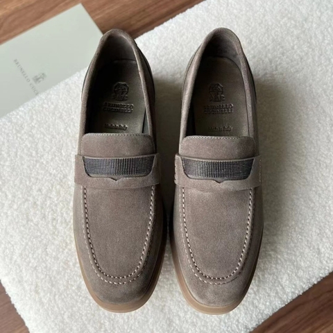 GIÀY BRUNELLO CUCINELLI LOAFER SUEDE SHOES AAA DA LỘN HẢO HẠNG