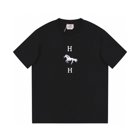 ÁO HERMES PARIS print cotton jersey T-shirt