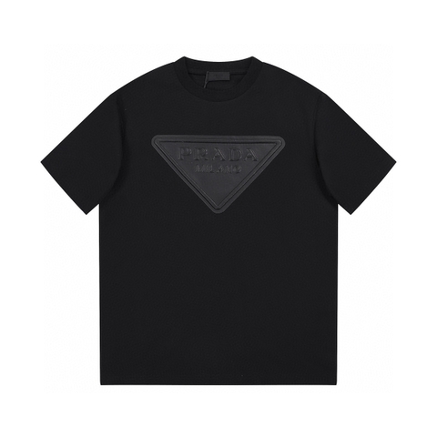 ÁO PRADA MILANO LOGO T SHIRT BLACK