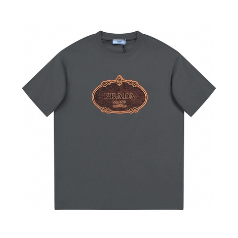 ÁO PRADA print cotton jersey T-shirt