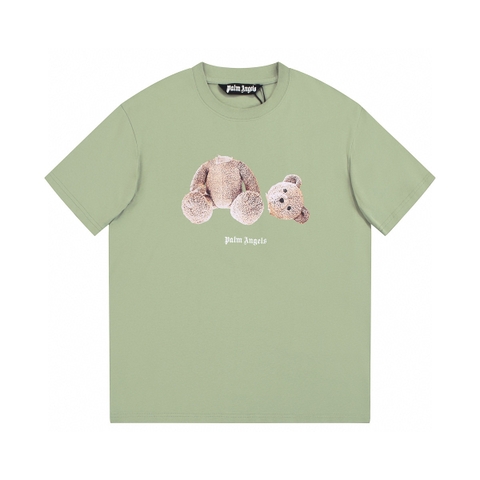 ÁO PALM ANGELS TEDDY LOGO T SHIRT GREEN