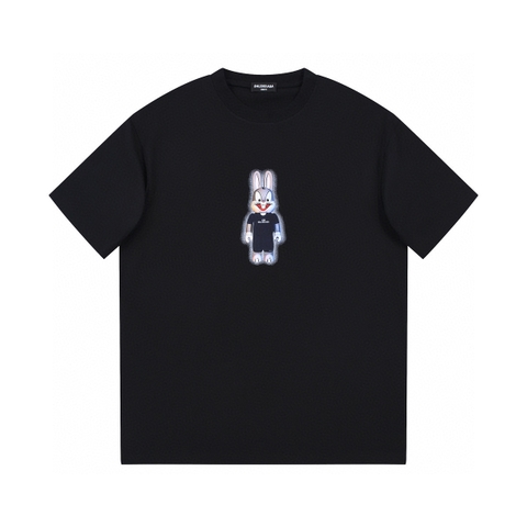 ÁO BALENCIAGA RABBIT print cotton jersey T-shirt
