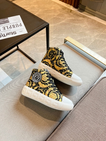 GIÀY VERSACE GRECA SNEAKERS HIGH TOP CANVAS