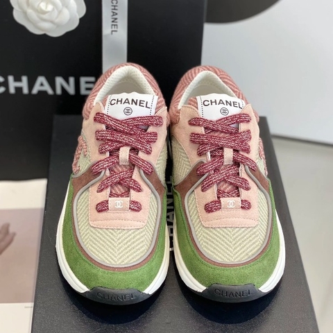 GIÀY CHANEL MULTICOLOR SUEDE LOGO SNEAKERS