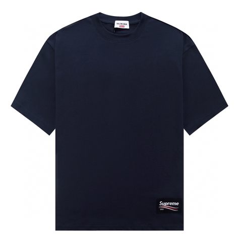 ÁO BALENCIAGA X Supreme print cotton jersey T-shirt