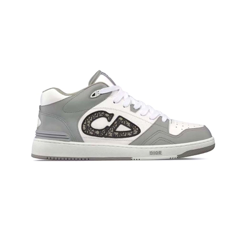 GIÀY DIOR B57 Mid-Top Sneaker Gray and White Smooth Calfskin