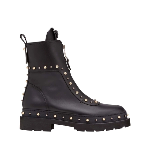 Giày Versace Women City Stud Ankle Boots Shoes Black