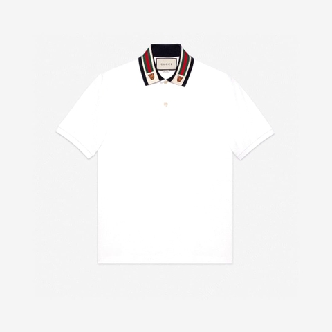 ÁO GUCCI GG POLO SHIRT MÀU TRẮNG UNISEX