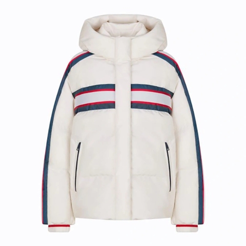 ÁO Dior Women Dioralps Hooded Down Jacket White Three-Tone
