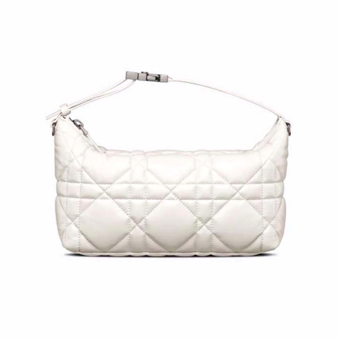 TÚI Dior Women Medium Diortravel Nomad Pouch Latte Macrocannage Calfskin