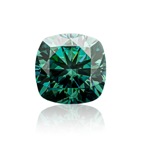 KIM CƯƠNG Cushion Cut Natural Green Loose Moissanite Stone