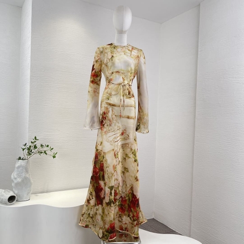 VÁY ZIMMERMANN LONG SLEEVE ORGANZA MAXI DRESS High Classy