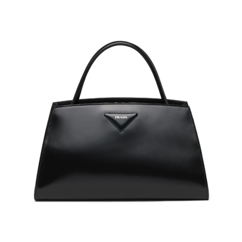 TÚI Prada Women Brushed Leather Handbag-Black
