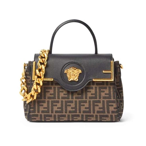 TÚI Fendi Women Fendace La Medusa Medium Handbag-Brown
