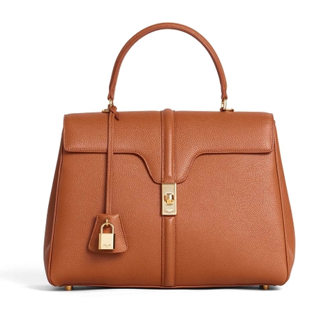 TÚI Celine Women Medium16 Bag in Grained Calfskin-Brown