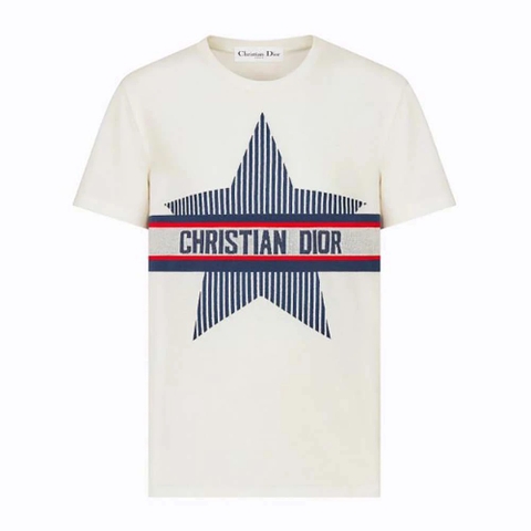 ÁO DIOR Star Cotton Jersey and Linene T -SHIRT SS2022