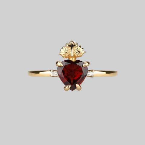 The Sacred Heart Gems Ring Gold 14K