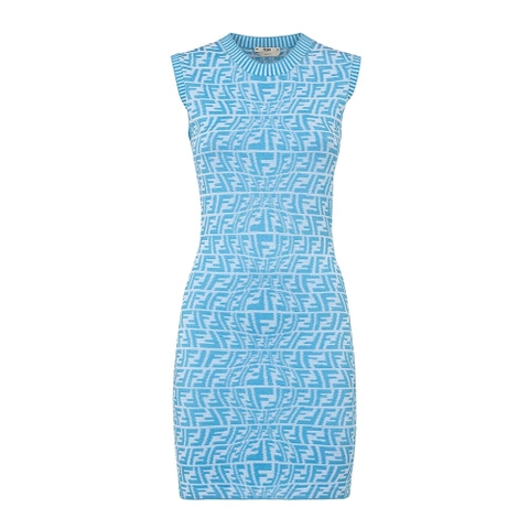 VÁY Fendi Women Dress Light Blue Viscose Dress
