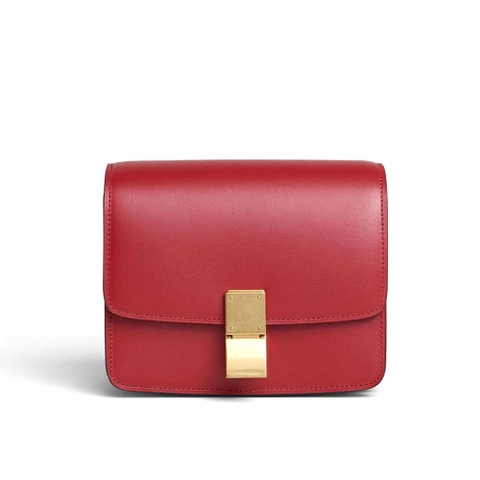 TÚI Celine Women Small Classic Bag in Box Calfskin Leather-Red