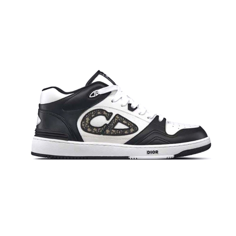 GIÀY DIOR B57 Mid-Top Sneaker Black and White Smooth Calfskin