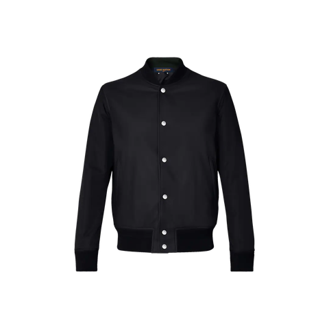 ÁO LOUIS VUITTON VARSITY LEATHER JACKET MARINE