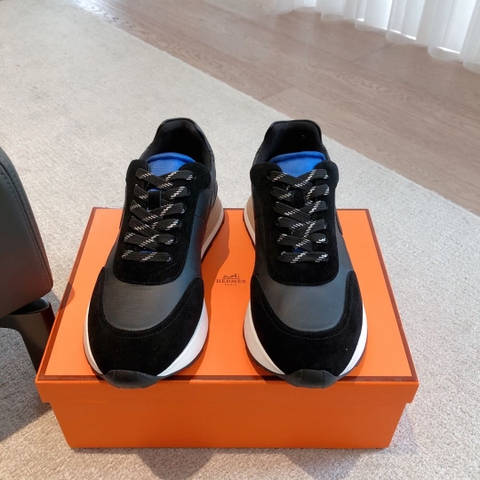 GIÀY HERMES BOUNCING SNEAKER LOW SPORTS SUEDE BLACK