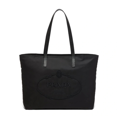 TÚI Prada Women Nylon Tote with Embroidered Logo