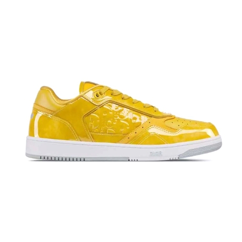 GIÀY DIOR B27 Low-top Sneaker Yellow Patent Calfskin and Dior Oblique Gravity Leather