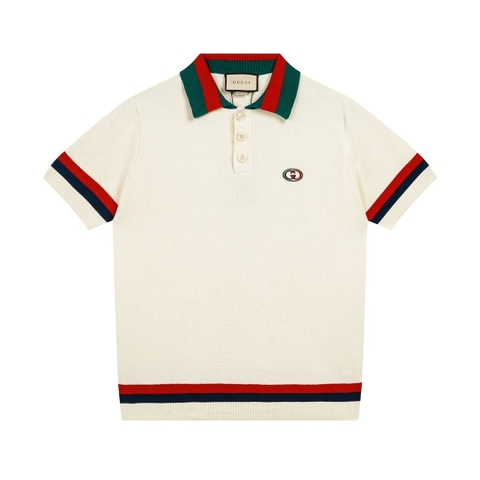 ÁO GUCCI POLO SHIRT MÀU KEM UNISEX