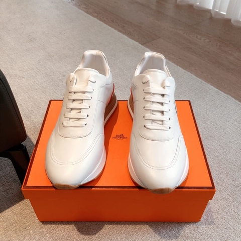 GIÀY HERMES BOUNCING SNEAKER LOW SPORTS SUEDE WHITE