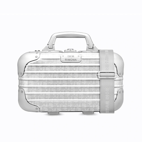 TÚI DIOR and RIMOWA Hand Case Gray Dior Oblique 100 % Aluminum