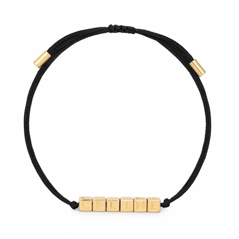 VÒNG TAY Celine Women Beach Bracelet in Brass with Gold Finish and Polyester