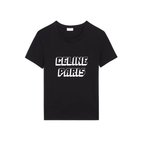 ÁO CELINE T SHIRT MÀU ĐEN UNISEX