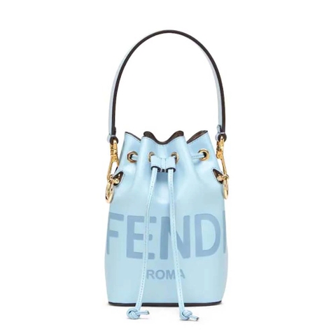 TÚI Fendi Women Mon Tresor Light Blue Leather Mini Bag
