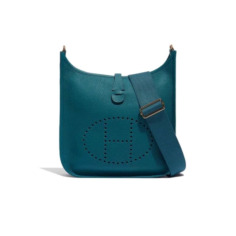 TÚI Hermès Evelyne 29 Taurillon Clemence Vert Bosphore