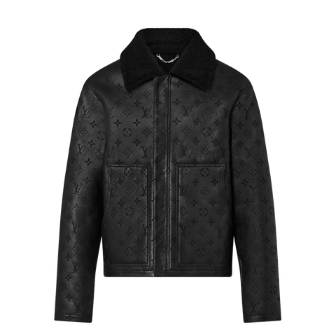 ÁO LOUIS VUITTON SHEARLING EMBOSSED MONOGRAM JACKET
