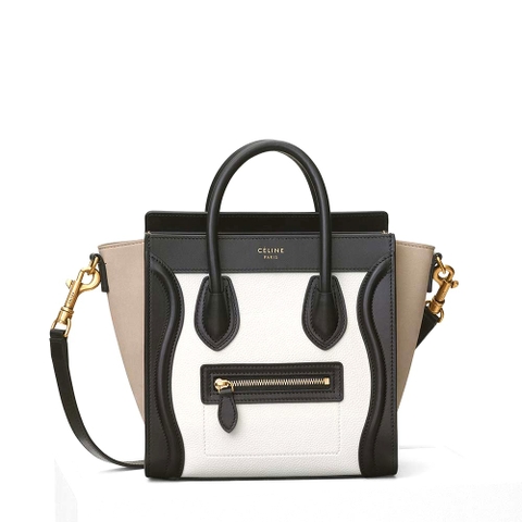 TÚI Celine Women Nano Luggage Bag in Multicolour Baby Grained Calfskin