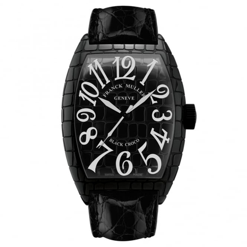 FRANCK MULLER BLACK STEEL CROCO GENTS
