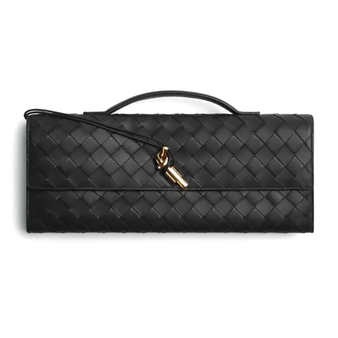 VÍ CẦM TAY BOTTEGA VENETA Women Long Clutch Andiamo With Handle-Black