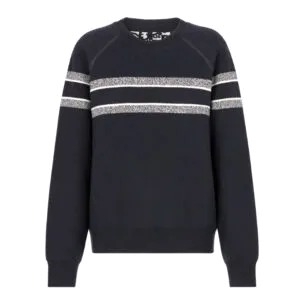 ÁO Dior Women Reversible Crew-Neck Sweater Blue Double-Sided Technical Cashmere