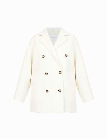 ÁO MAX MARA Guinea notched-lapels wool-blend coat