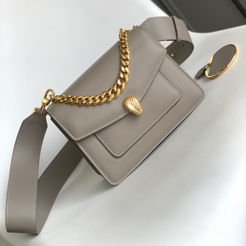 TÚI BULGARI SERPENTI FOREVER SHEEPSKIN GRAY HIGH CLASSY DA CỪU