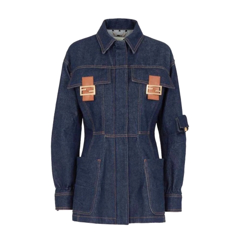 ÁO Fendi Women Blue Denim Jacket