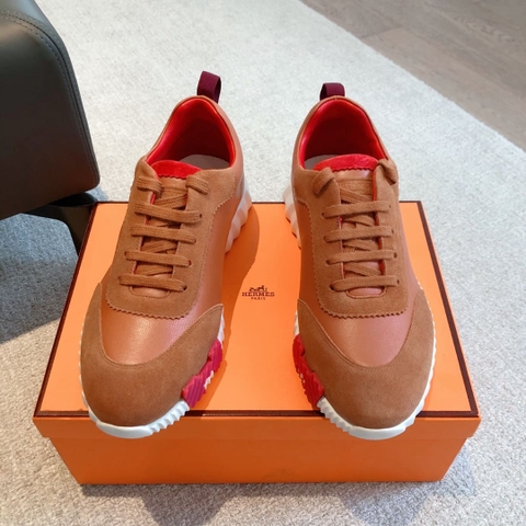 GIÀY HERMES BOUNCING SNEAKER LOW SPORTS SUEDE BROWN