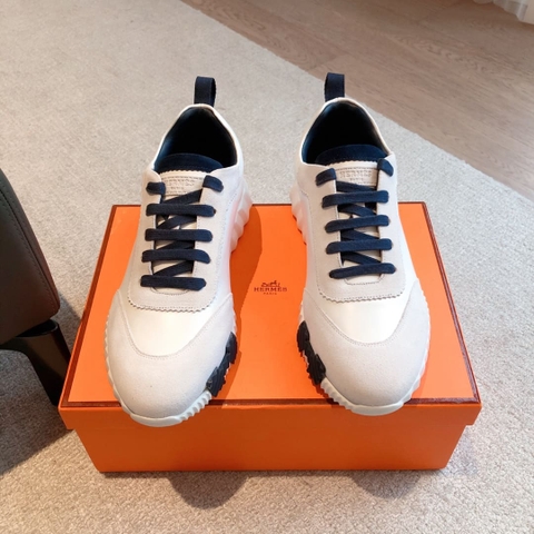 GIÀY HERMES BOUNCING SNEAKER LOW SPORTS SUEDE WHITE